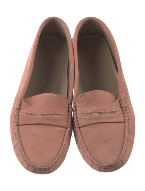 Manolo Blahnik Suede Beaded Accents Loafers