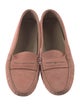 Manolo Blahnik Suede Beaded Accents Loafers
