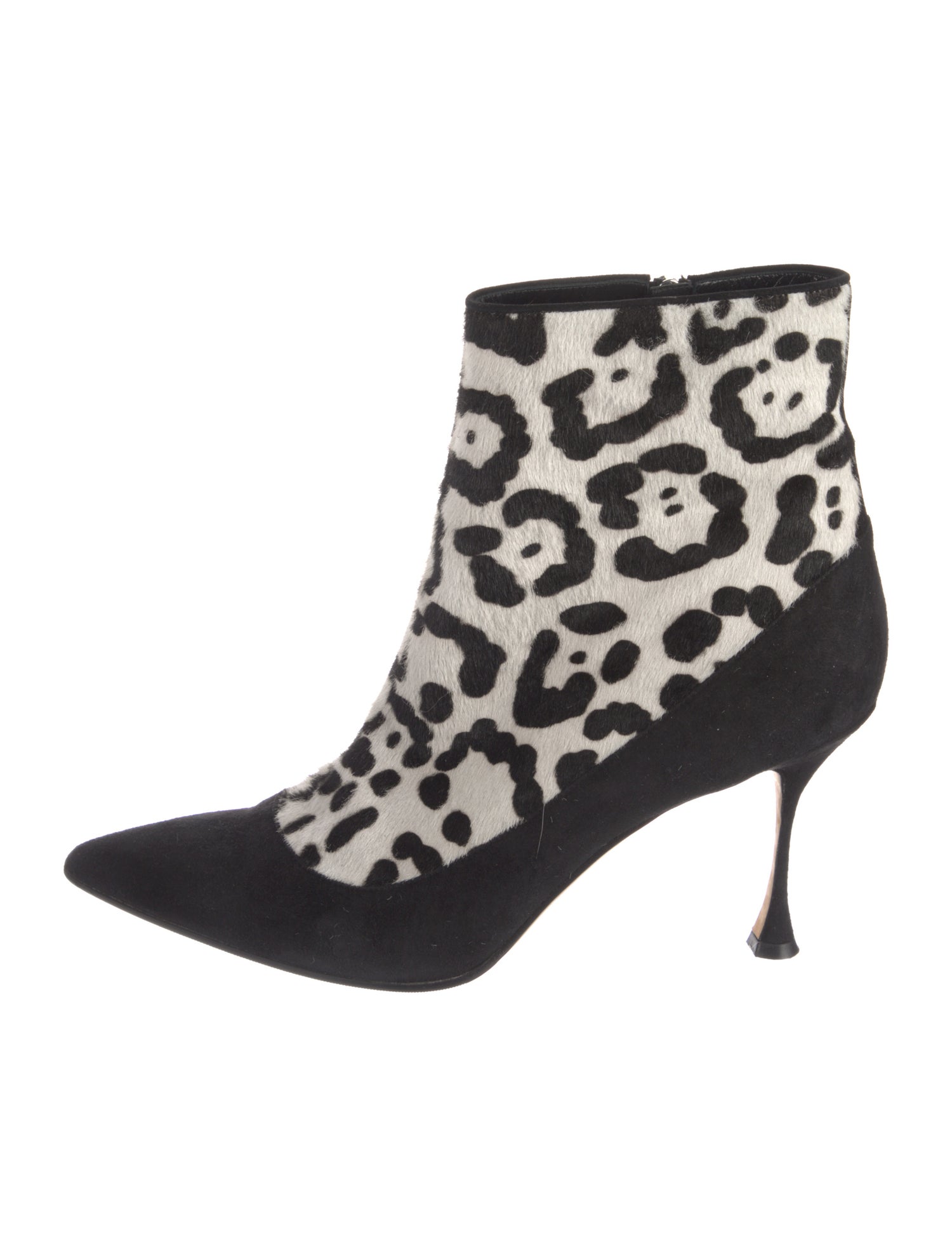 Manolo Blahnik Ponyhair Animal Print Boots