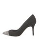 Manolo Blahnik Suede Colorblock Pattern Pumps