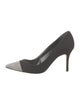 Manolo Blahnik Suede Colorblock Pattern Pumps