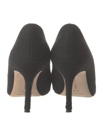 Manolo Blahnik Suede Colorblock Pattern Pumps