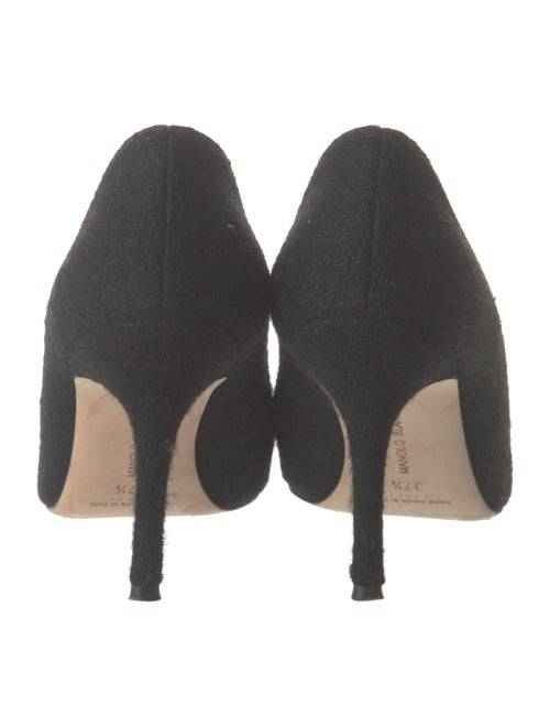 Manolo Blahnik Suede Colorblock Pattern Pumps