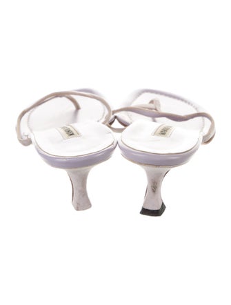 Manolo Blahnik Leather Slides