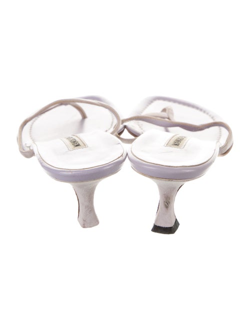 Manolo Blahnik Leather Slides