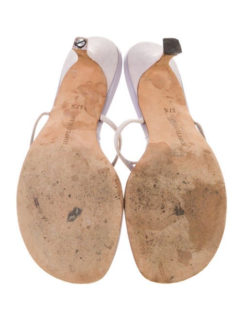 Manolo Blahnik Leather Slides