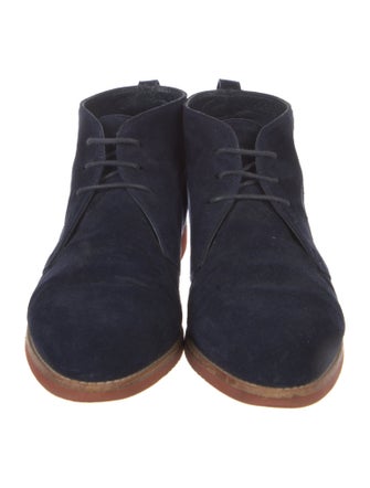 Manolo Blahnik Suede Lace-Up Boots