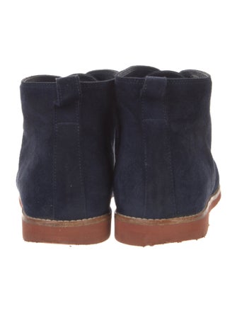 Manolo Blahnik Suede Lace-Up Boots