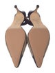 Manolo Blahnik Leather Colorblock Pattern Slingback Pumps