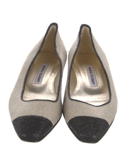 Manolo Blahnik Colorblock Pattern Ballet Flats