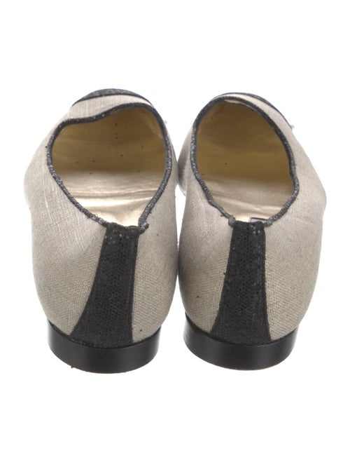 Manolo Blahnik Colorblock Pattern Ballet Flats
