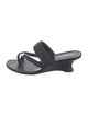 Manolo Blahnik Leather Slides