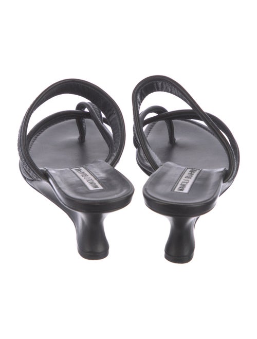 Manolo Blahnik Leather Slides