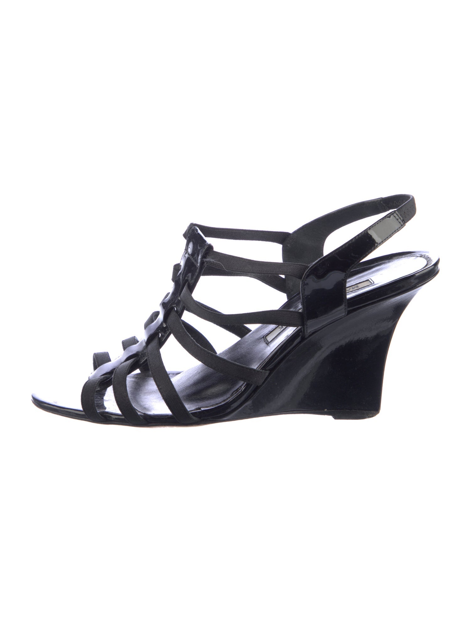 Manolo Blahnik Patent Leather Slingback Sandals