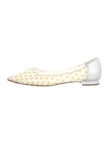 Manolo Blahnik Flats Mesh Lace Pattern Ballet IT 38.5 | 8.5