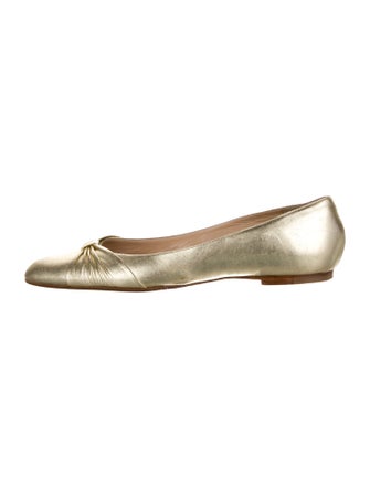 Manolo Blahnik Leather Ballet Flats