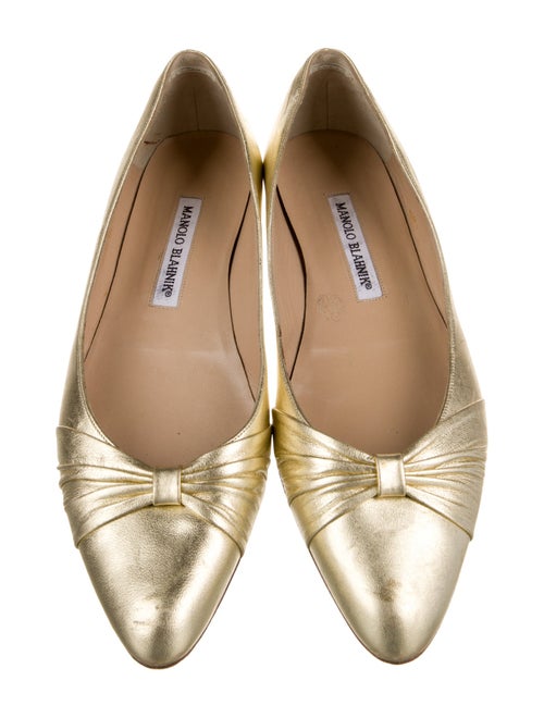 Manolo Blahnik Leather Ballet Flats