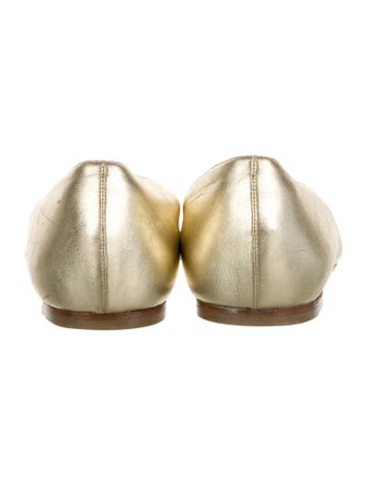 Manolo Blahnik Leather Ballet Flats