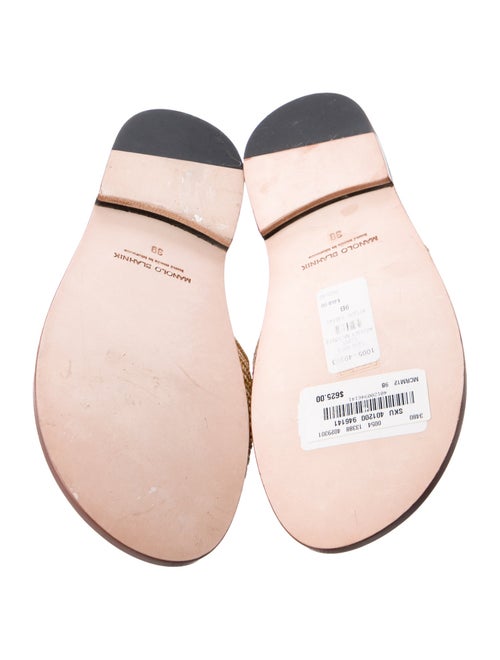 Manolo Blahnik Raffia Slides