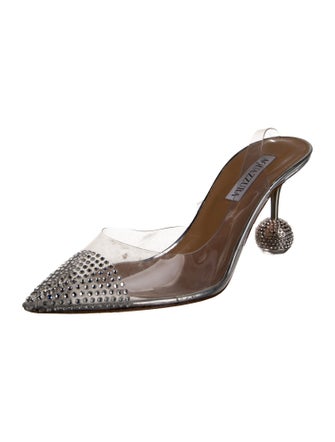 Manolo Blahnik PVC Crystal Embellishments Mules