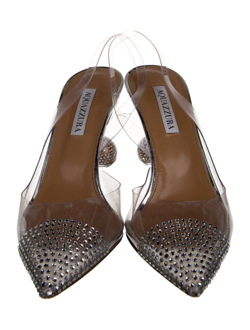 Manolo Blahnik PVC Crystal Embellishments Mules