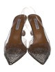 Manolo Blahnik PVC Crystal Embellishments Mules