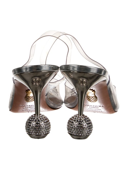 Manolo Blahnik PVC Crystal Embellishments Mules