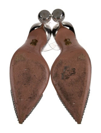 Manolo Blahnik PVC Crystal Embellishments Mules