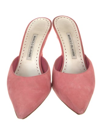 Manolo Blahnik Suede Mules