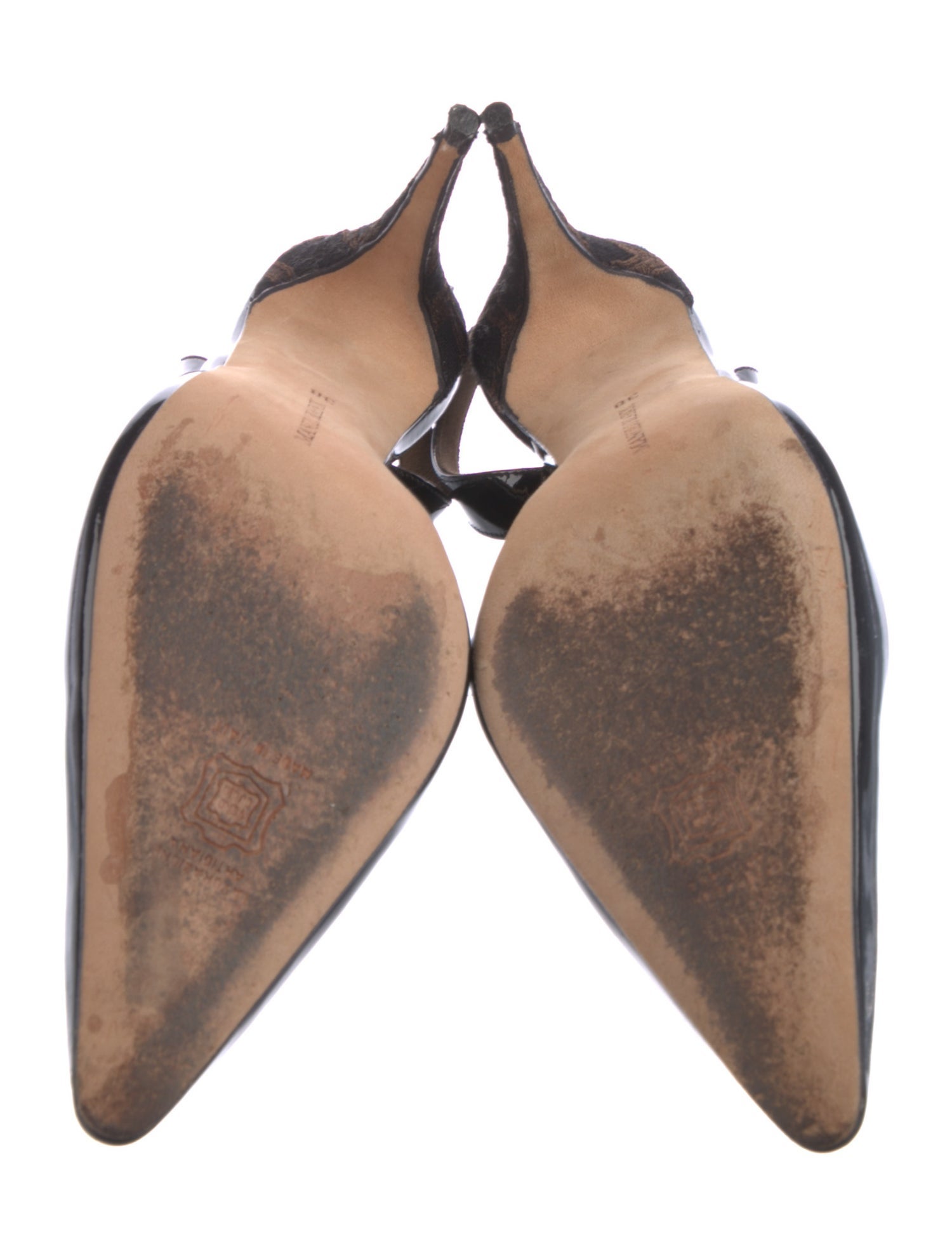 Manolo Blahnik Patent Leather Slingback Pumps