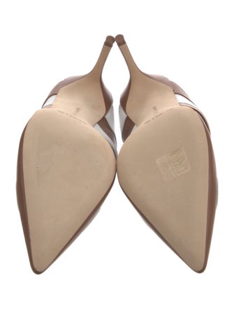 Manolo Blahnik Leather Colorblock Pattern Mules