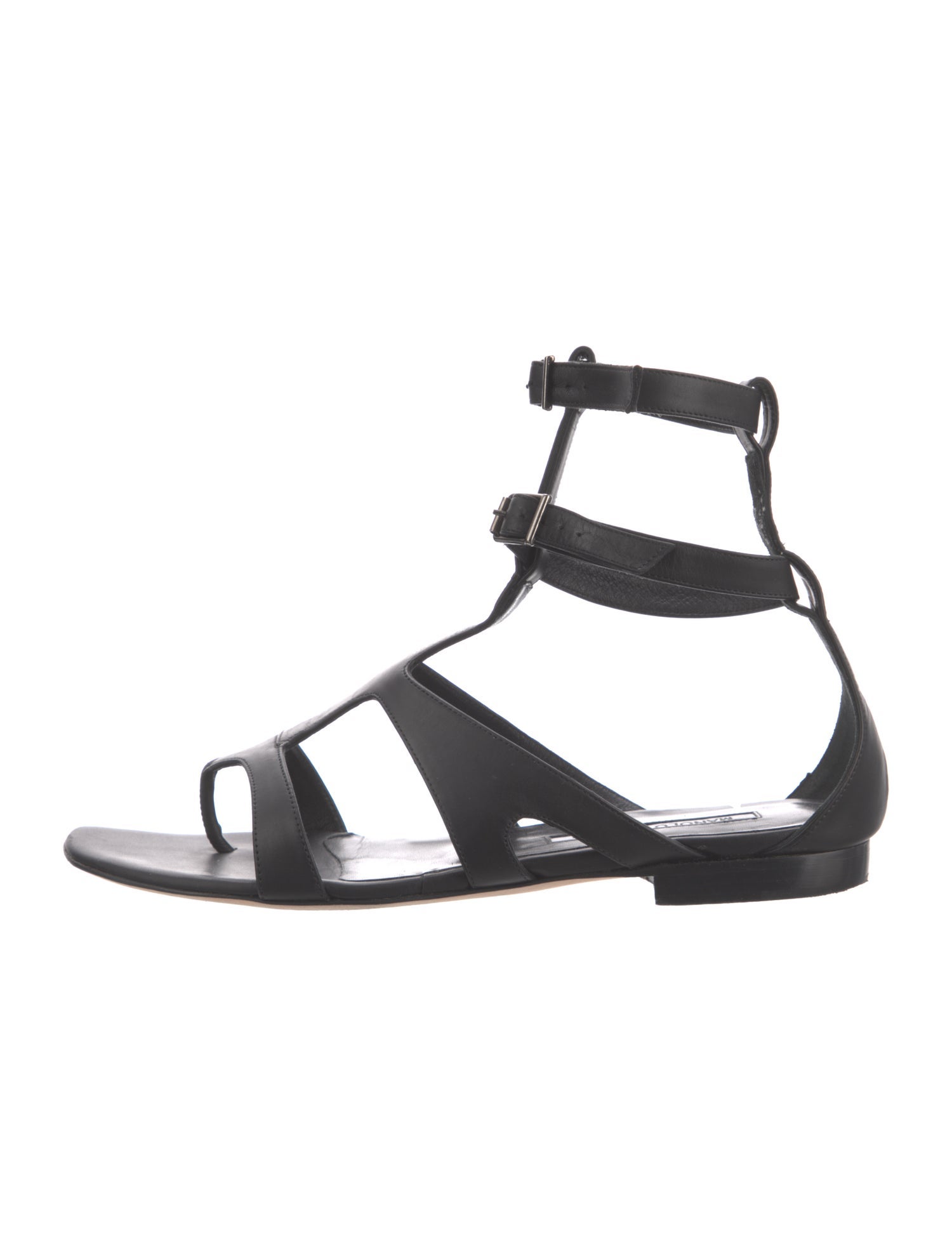 Manolo Blahnik Leather Gladiator Sandals