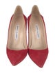 Manolo Blahnik Suede Colorblock Pattern Pumps