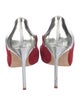 Manolo Blahnik Suede Colorblock Pattern Pumps