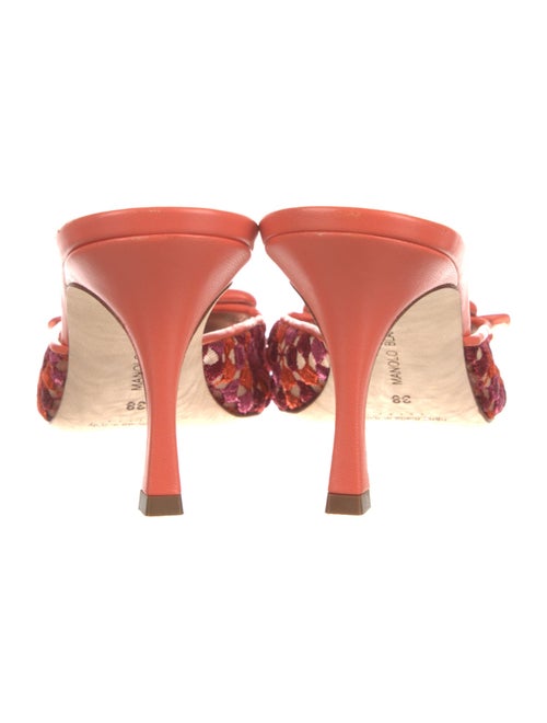Manolo Blahnik Floral Print Mules