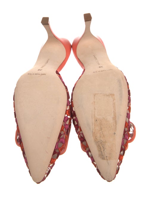 Manolo Blahnik Floral Print Mules