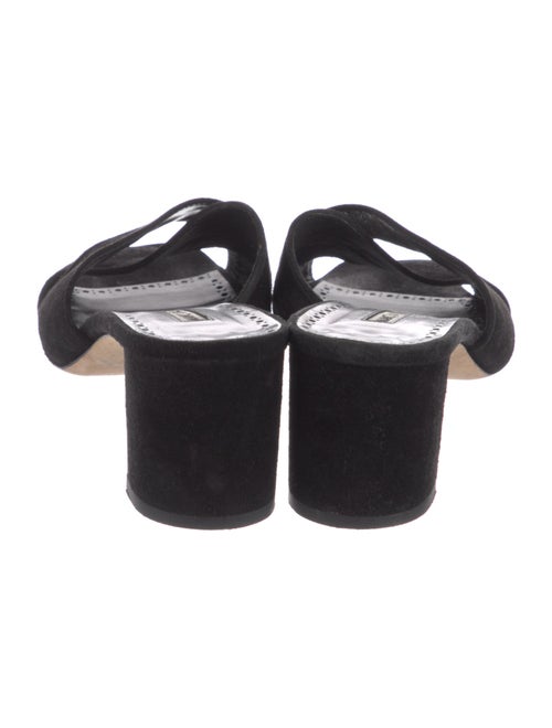 Manolo Blahnik Suede Slides