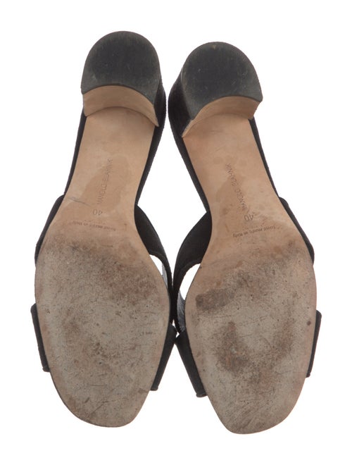 Manolo Blahnik Suede Slides