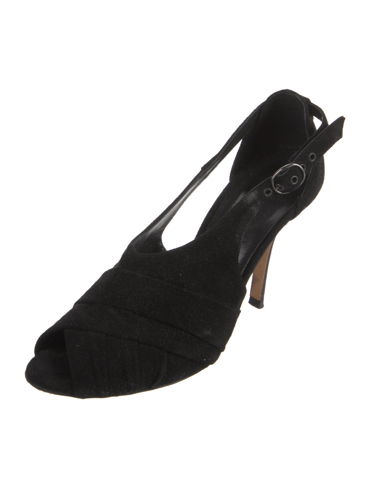 Manolo Blahnik Suede D'Orsay Pumps