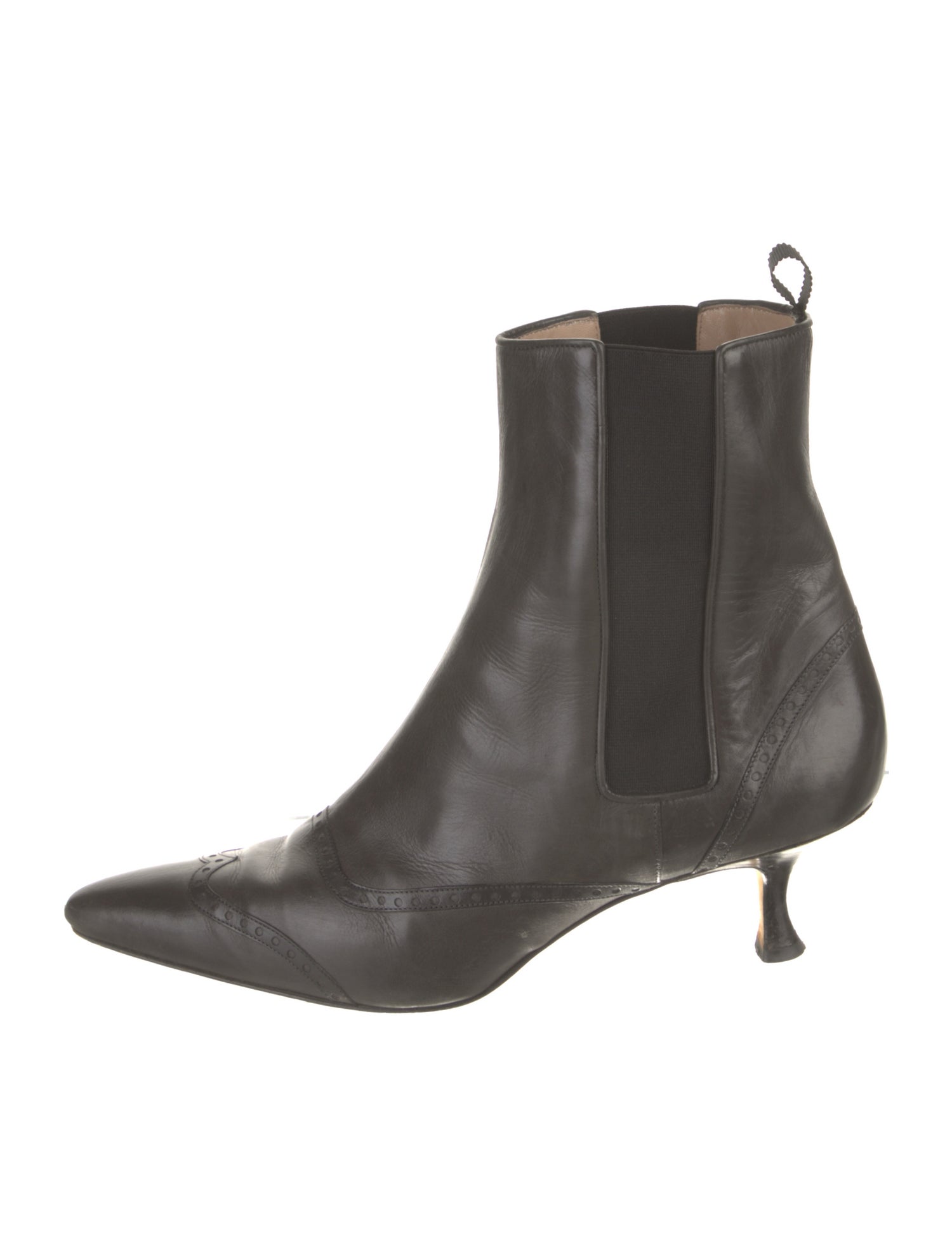 Manolo Blahnik Leather Chelsea Boots