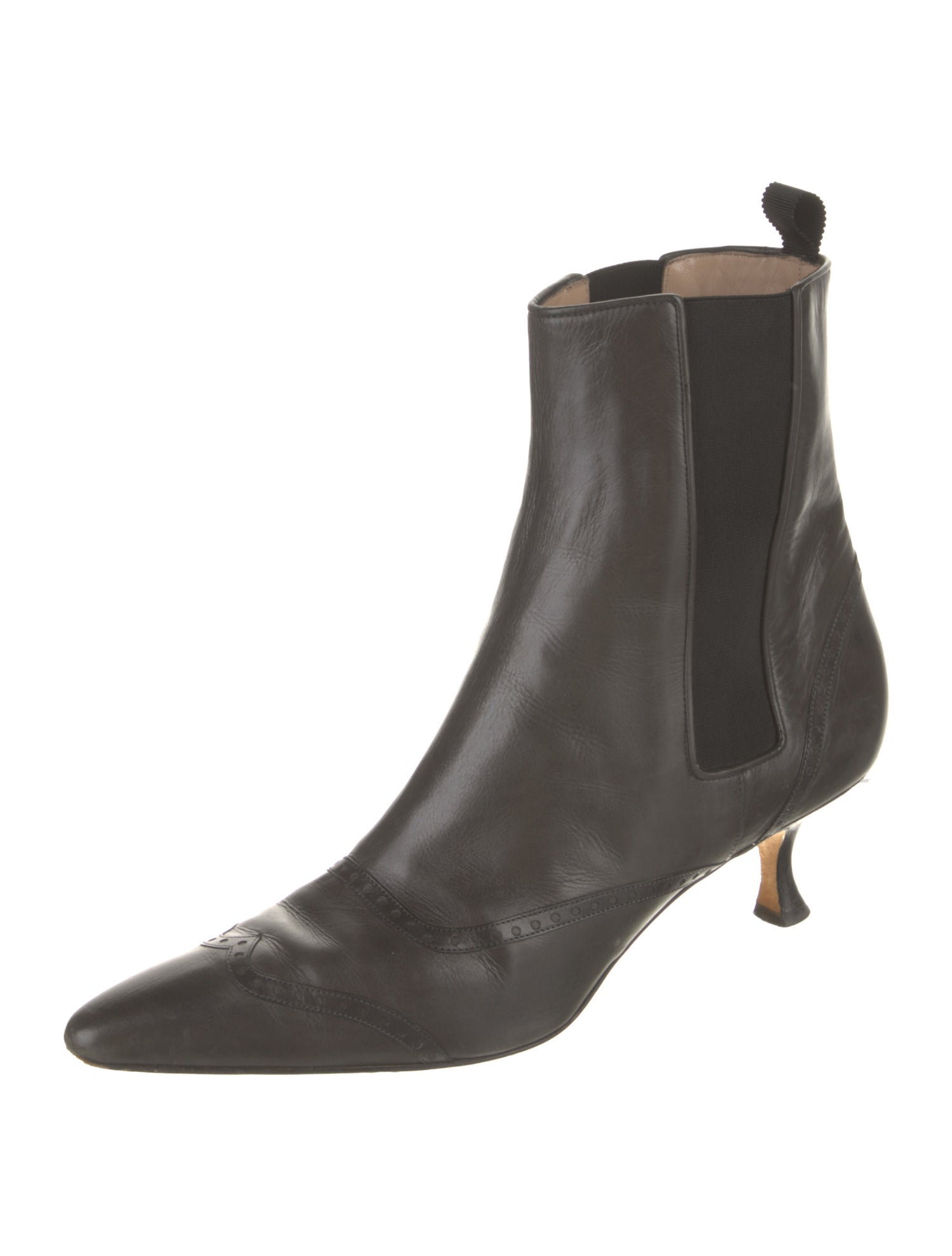Manolo Blahnik Leather Chelsea Boots