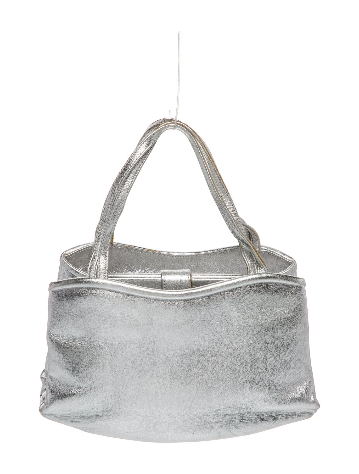 Manolo Blahnik Leather Top Handle Bag