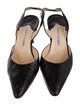 Manolo Blahnik Leather Slingback Pumps