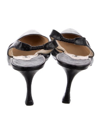 Manolo Blahnik Leather Slingback Pumps