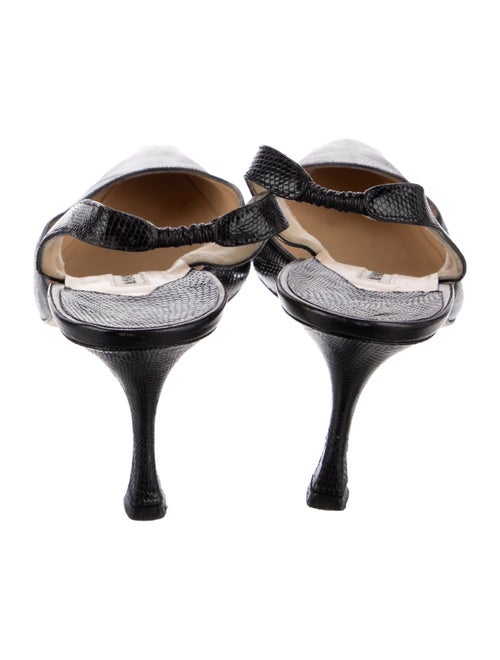 Manolo Blahnik Leather Slingback Pumps