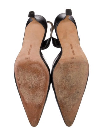 Manolo Blahnik Leather Slingback Pumps