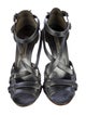 Manolo Blahnik Leather Cutout Accent Slingback Sandals