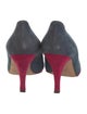 Manolo Blahnik Suede Colorblock Pattern Pumps