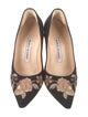 Manolo Blahnik Canvas Patterned Pumps