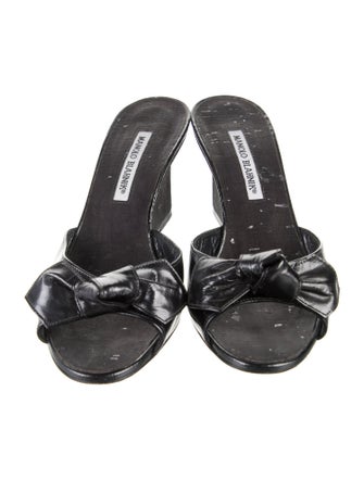Manolo Blahnik Patent Leather Slides